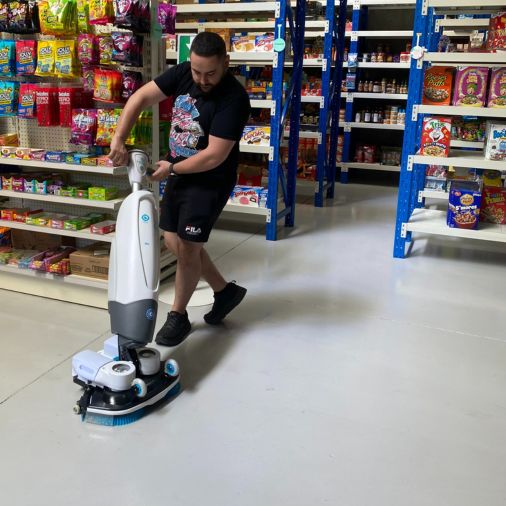 i-mop XL Walk-Behind Scrubber Hire Candy Shop