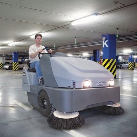 SW8000 Industrial Ride-On Sweeper-carpark