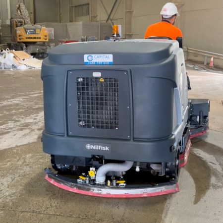 Hire SC8000 Industrial Scrubber-Sweeper Cleaning Waste Yard