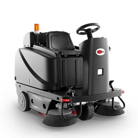 Viper ROS1300 Battery Powered Ride-On Sweeper with Dual Side Brooms