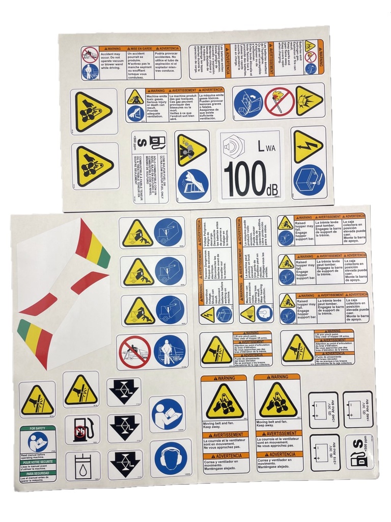 [1058333] Tennant Label Set, Info/Hzrd