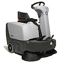 Nilfisk SR1000S Battery Powered Compact Ride-On Sweeper with Dual Side Brooms