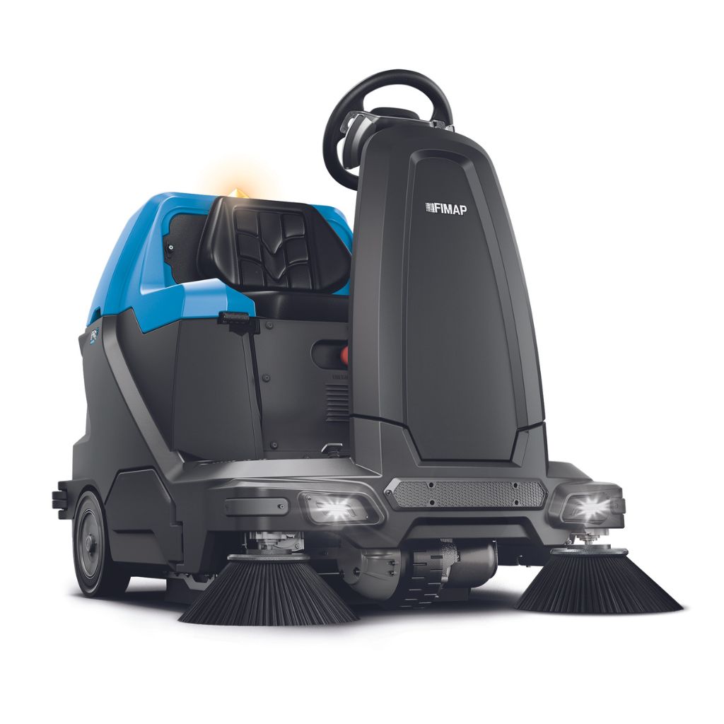 Fimap FSR7 Pro Battery Powered Ride-On Sweeper with Dual Side Brooms