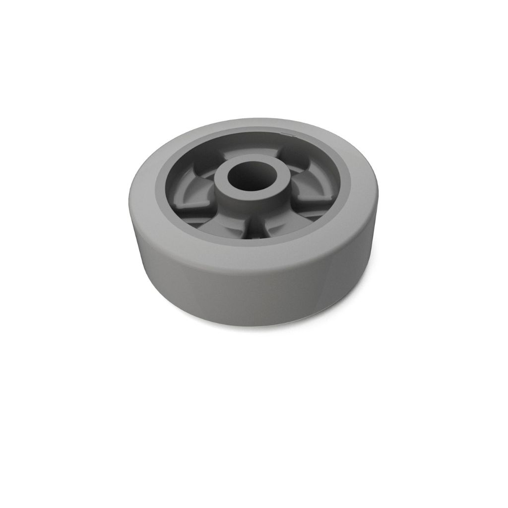 Gray Molded Rubber/Polypropylene Wheel