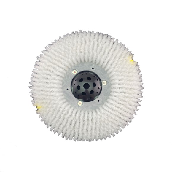 Tennant Brush Assy, Disk,Scb, 16.O.D, Soft White Brush (old part#1016634)